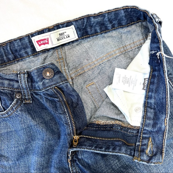 Levi’s 505 Regular Fit Jeans Boys 8 Husky W28 x L23 - Picture 3 of 9